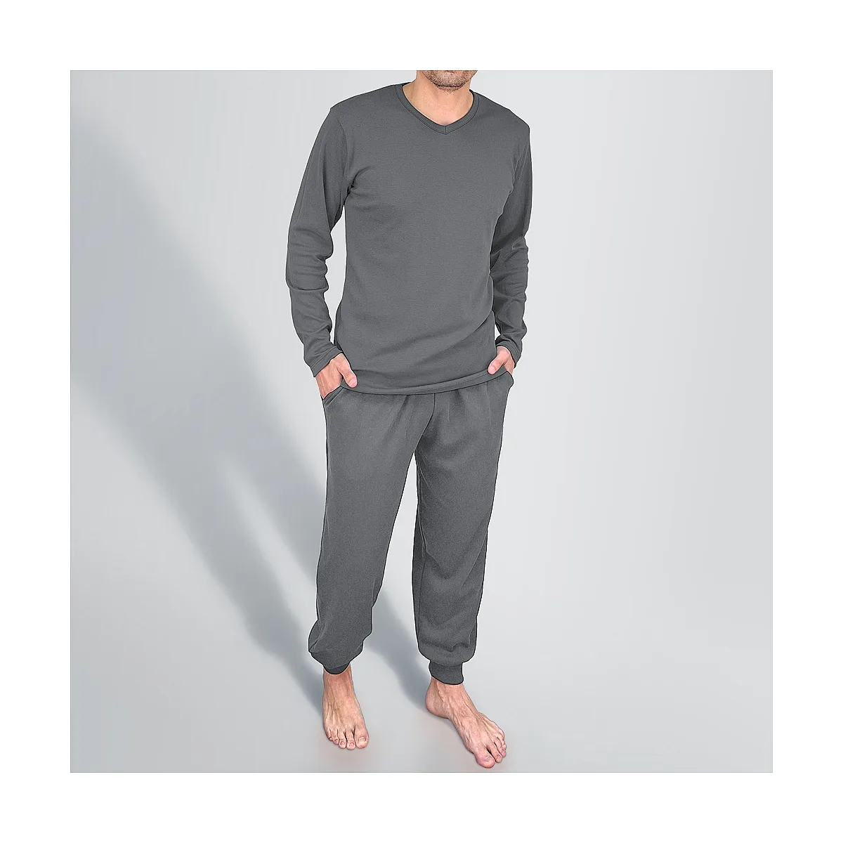 0930 100% COTTON PAJAMA WITH CUFFS AND POCKETS