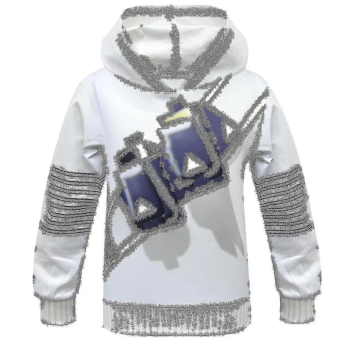 2023-dj Marshmello Kids White 3D Printed Pullover Set Halloween Carnival Party Costume R_a