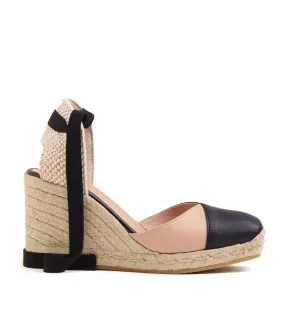 ALPARGATAS DE YUTE BICOLOR BEIGE/NEGRO GAIMO YASMIN