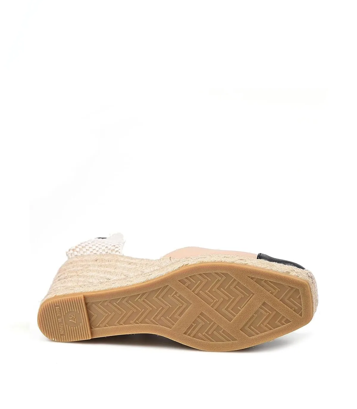 ALPARGATAS DE YUTE BICOLOR BEIGE/NEGRO GAIMO YASMIN