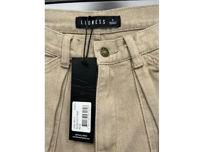 Autre Marque Pantalón LEONA T.Algodón S Internacional Beige 