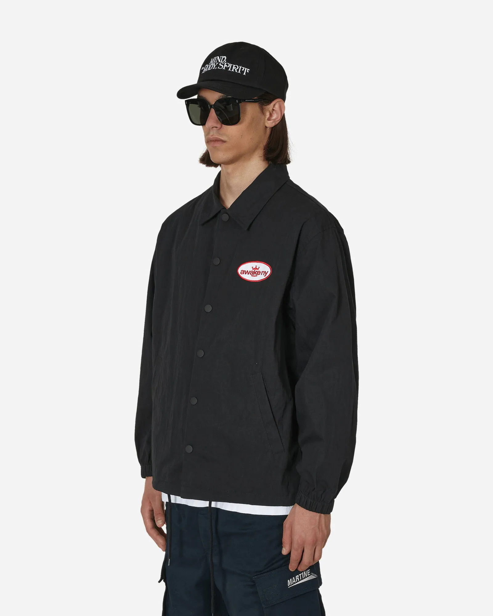 Awake NY King Logo Twill Coaches Jacket