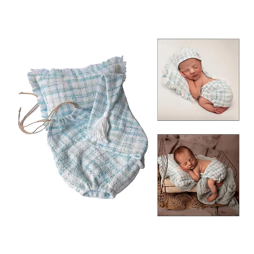 Baby Photo Costume Beanie Briefs Pants Posing Pillow Newborn Photo Wear Outfit