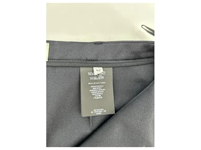 BALENCIAGA Pantalón T.fr 42 poliéster Negro 