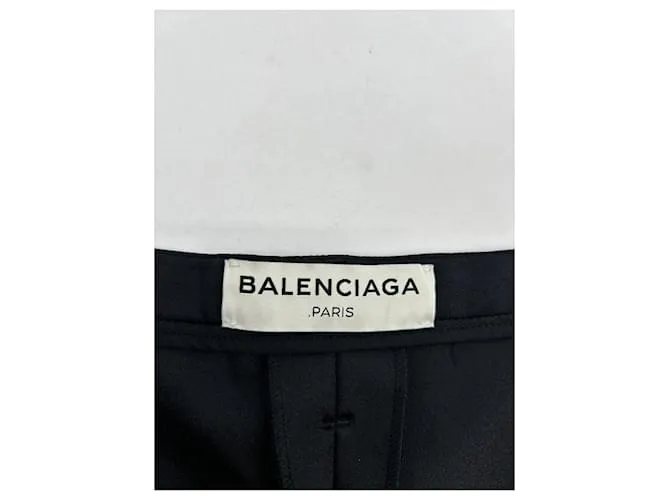 BALENCIAGA Pantalón T.fr 42 poliéster Negro 