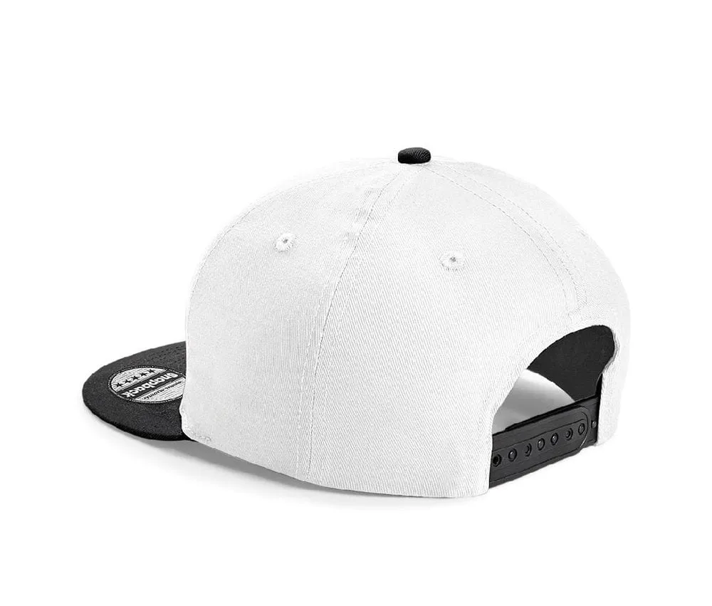 Beechfield BF615 - Gorra snapback para niños - Blanco / Negro