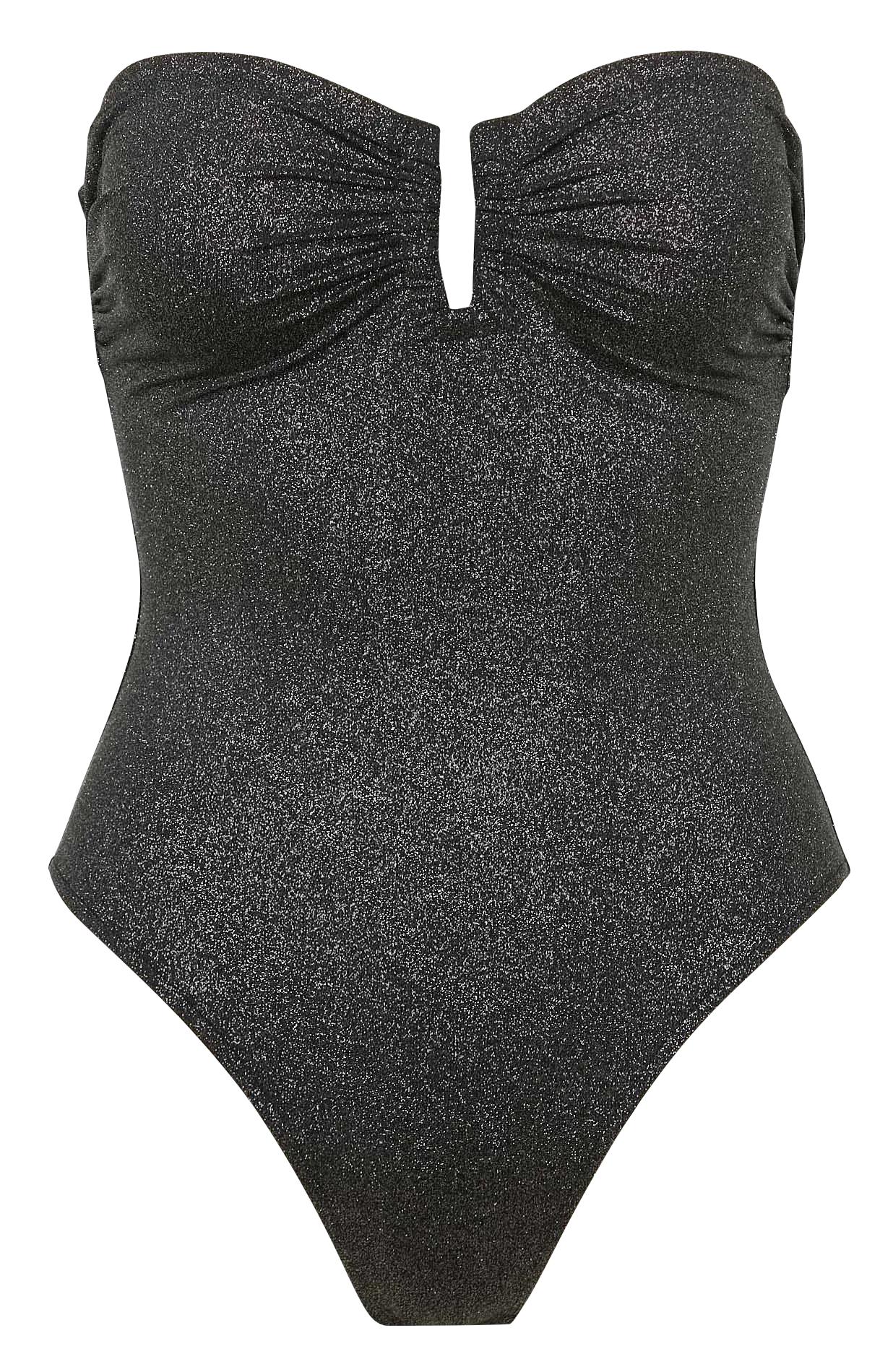 BELIZA SHANA - Traje de baño bustier con lentejuelas en negro