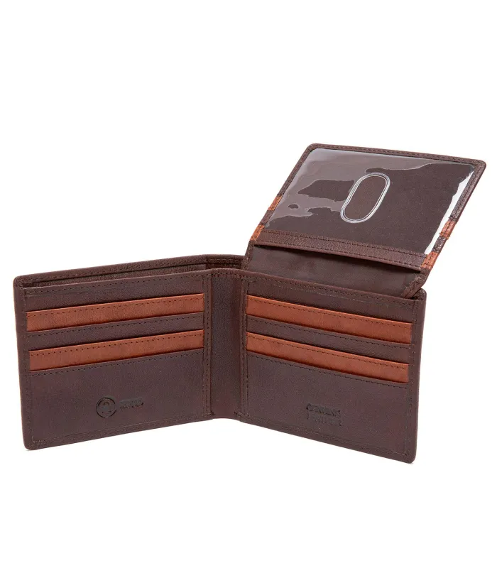 Billetera Guante Con Flap Chocolate bi442