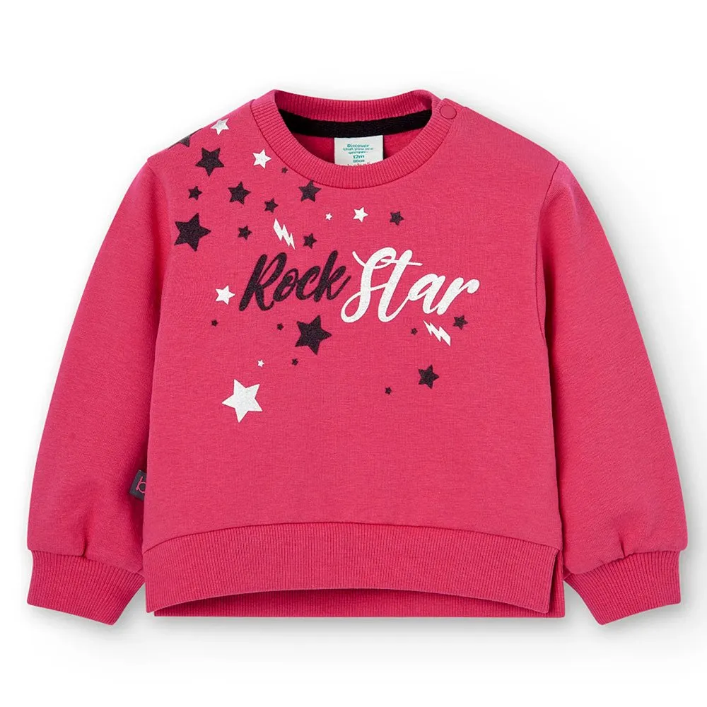 Boboli Sudadera Felpa básica de niña 215031 3764 FUXIA CORDONETS