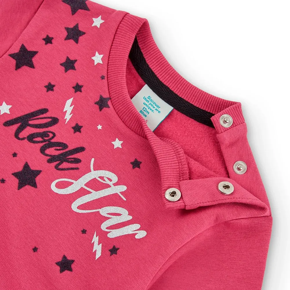 Boboli Sudadera Felpa básica de niña 215031 3764 FUXIA CORDONETS