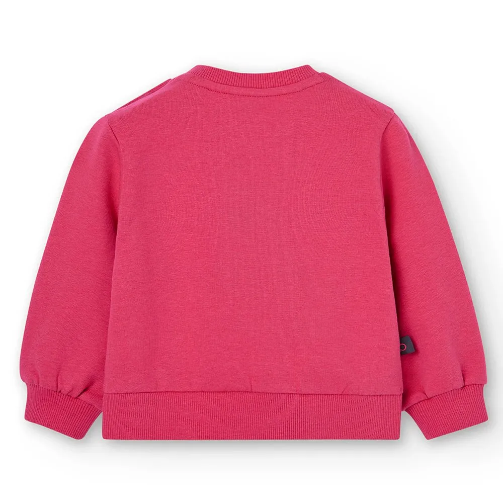 Boboli Sudadera Felpa básica de niña 215031 3764 FUXIA CORDONETS