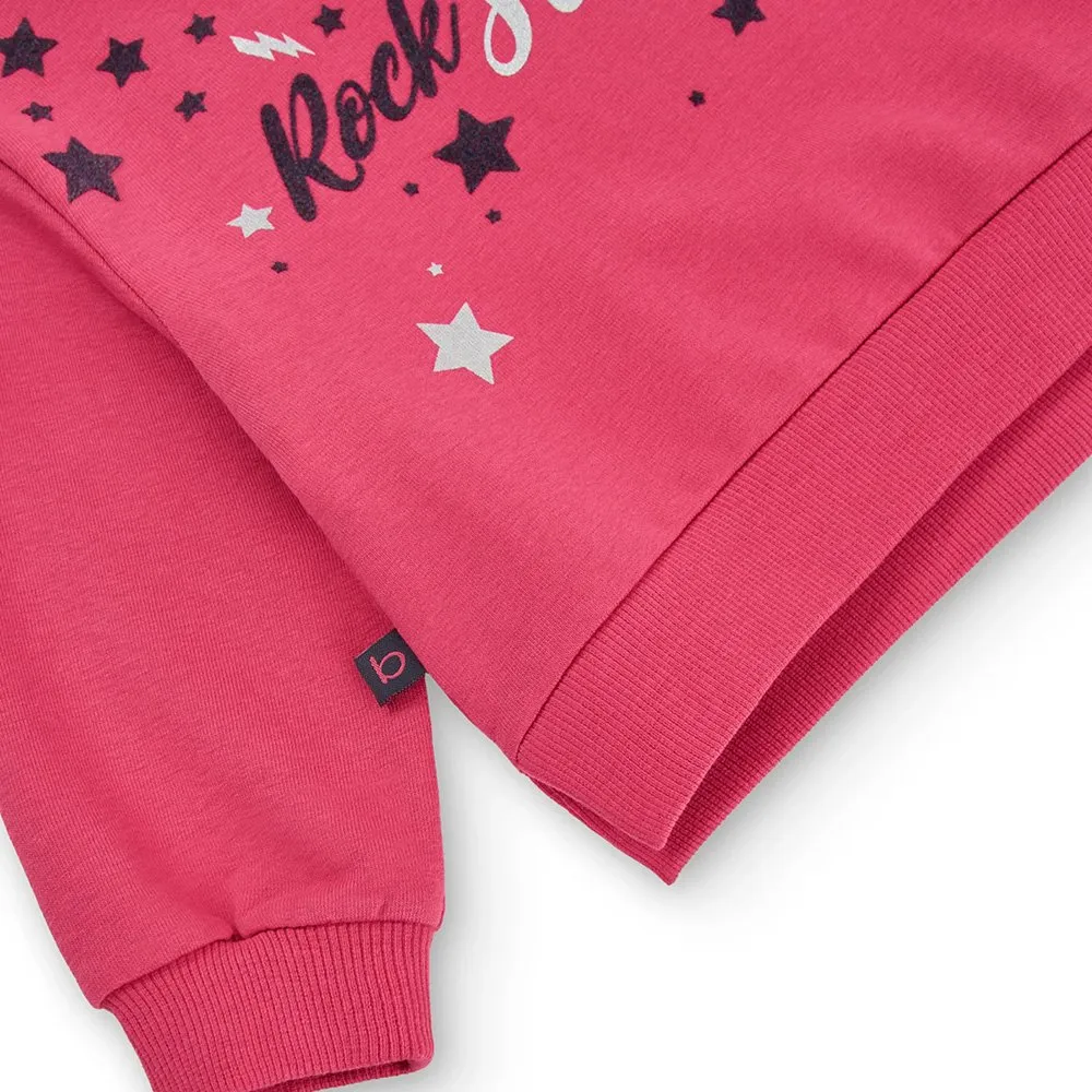 Boboli Sudadera Felpa básica de niña 215031 3764 FUXIA CORDONETS