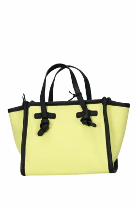 Bolso shopper mini Miss Marcella verde lima y minilogo