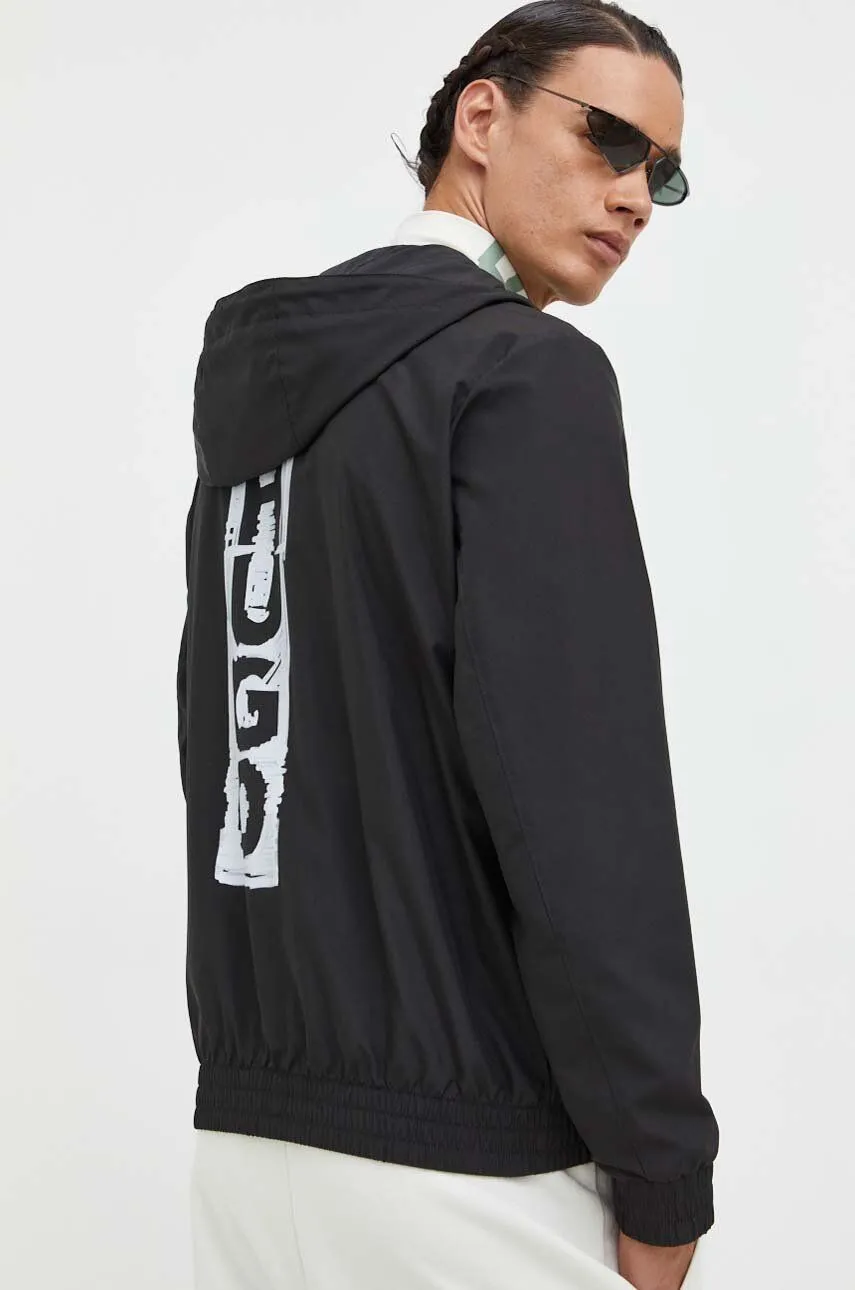 BOSS Water-repellent Vertical Logo Hooded Jacket