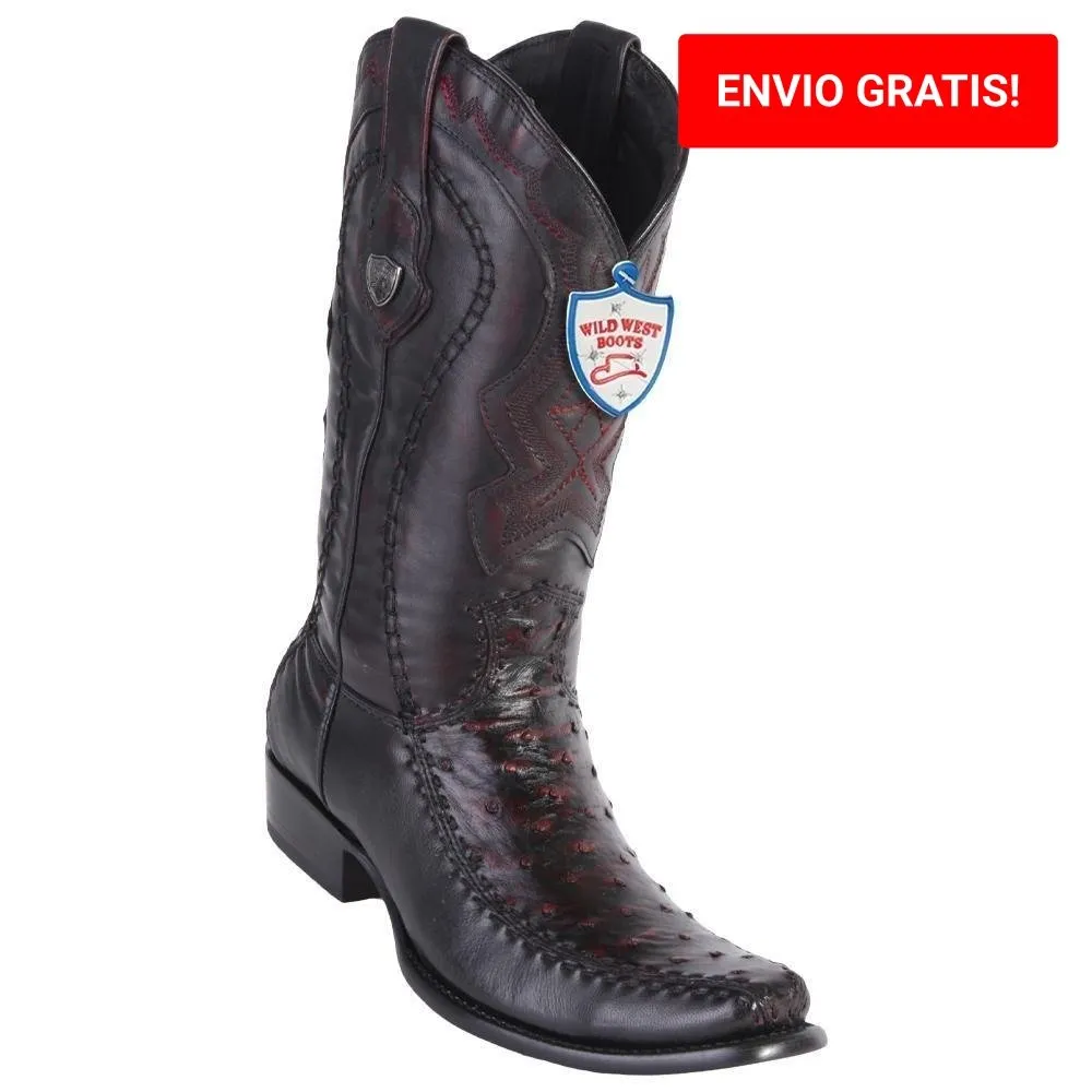 Botas de Avestruz Original con Venado Horma Dubai WW-279F0318