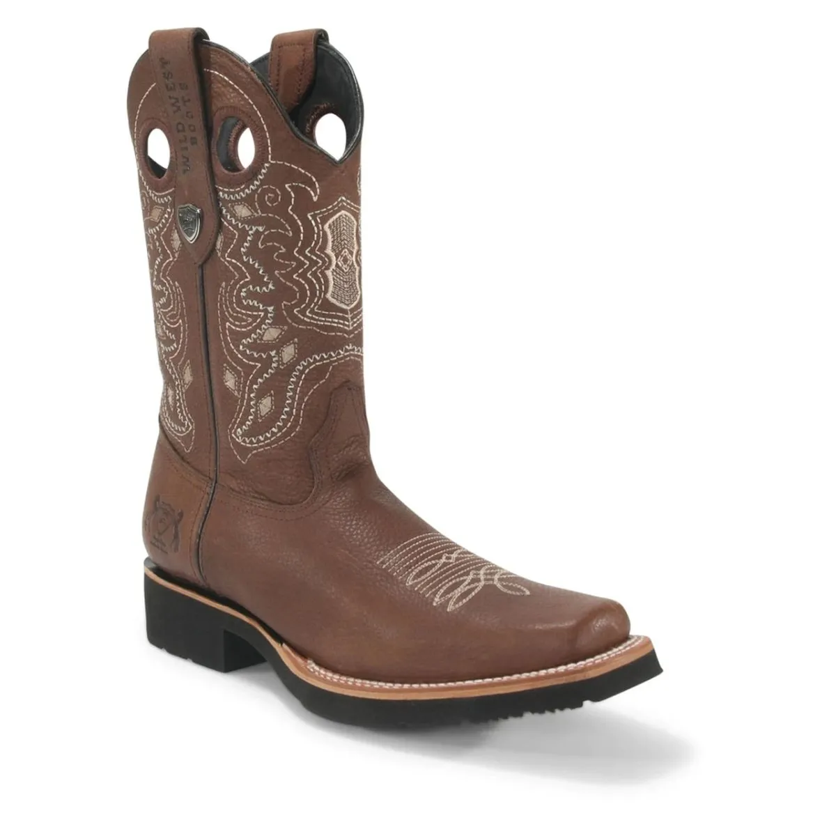 Botas Vaqueras de Cuero Grisly Horma Rodeo Cuadrada WW-2813E2707