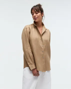 Camisa Corina Lino Camel