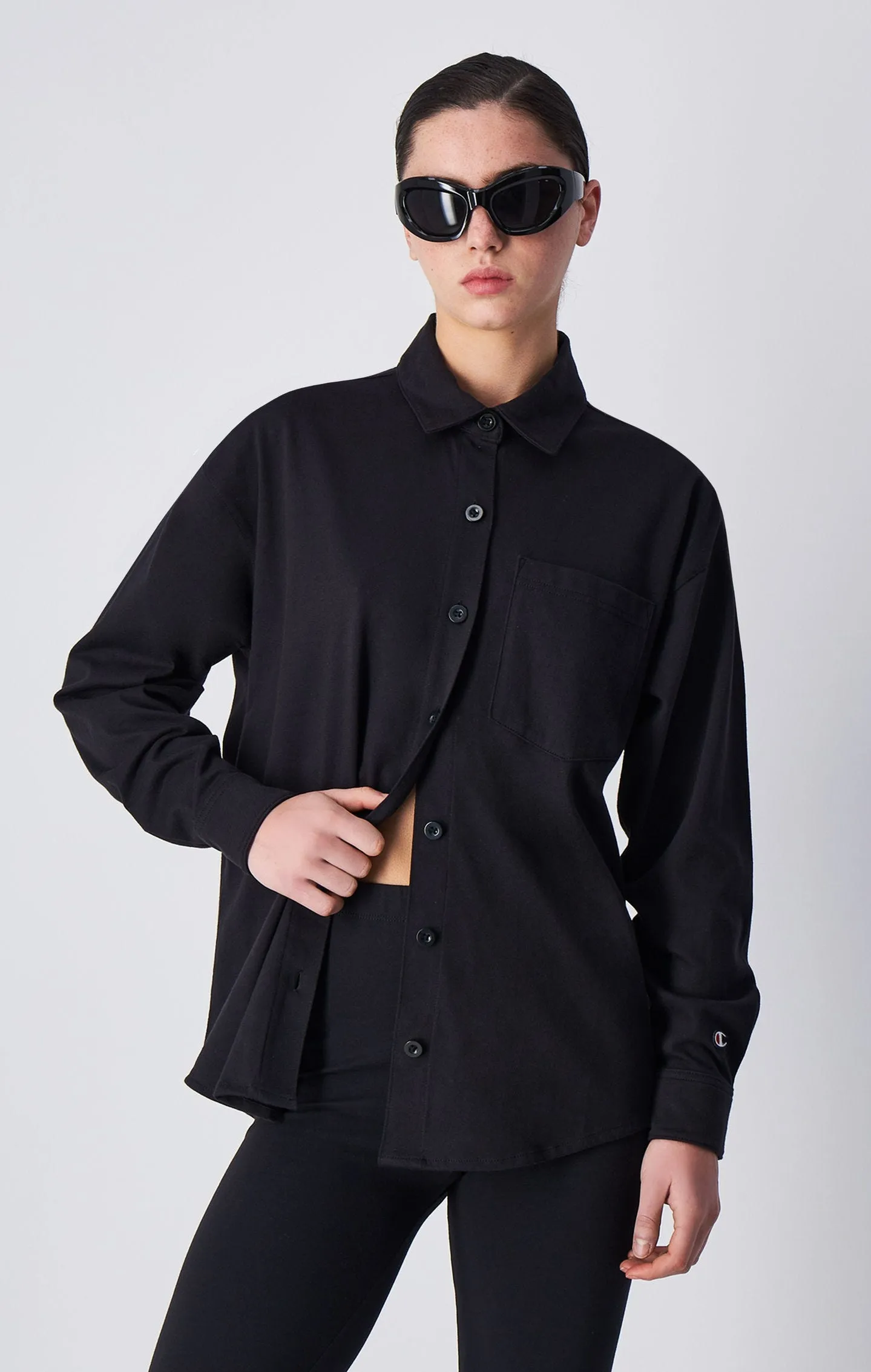 Camisa Oversize con Logo C