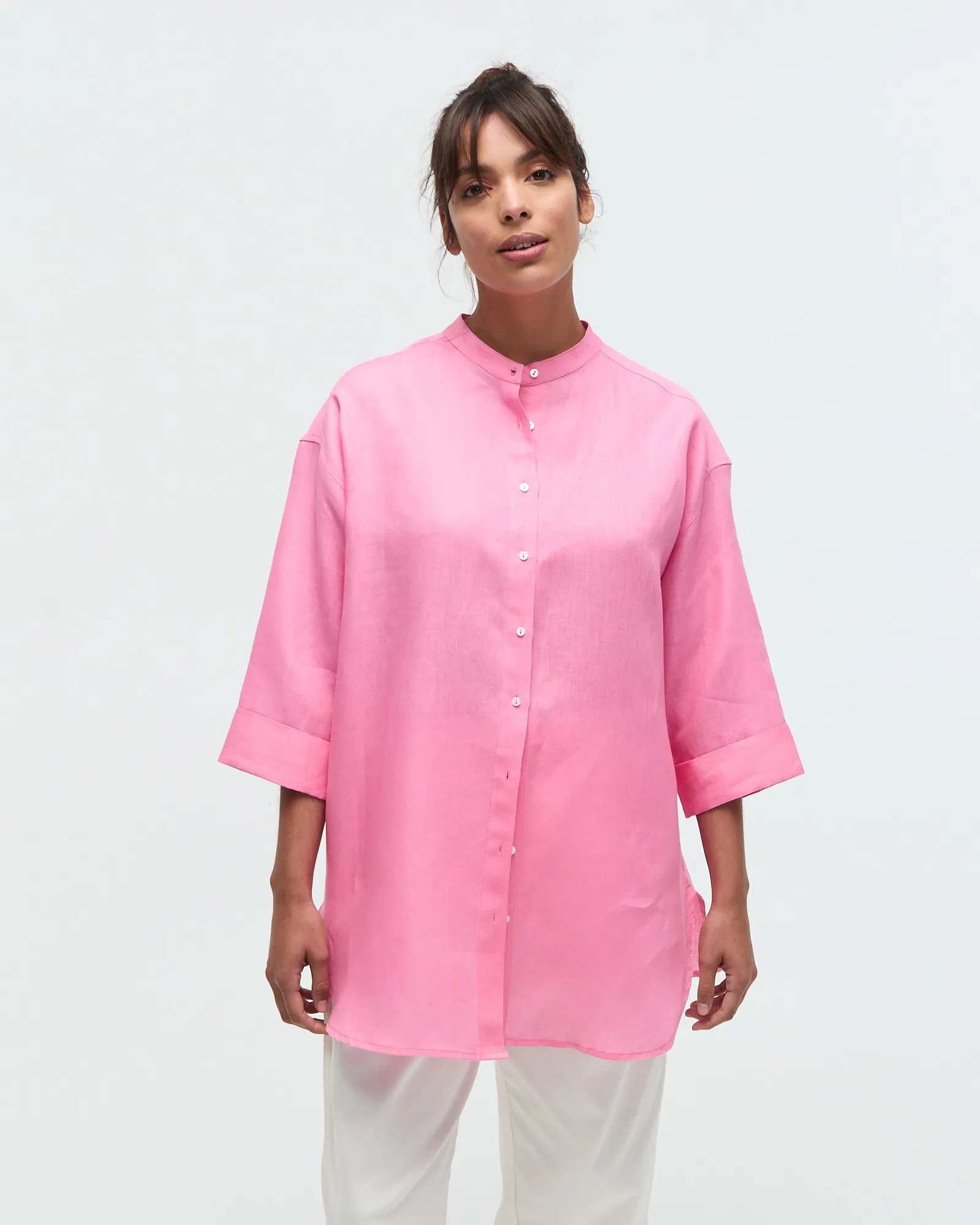 Camisa Santa Clara Lino Rosa