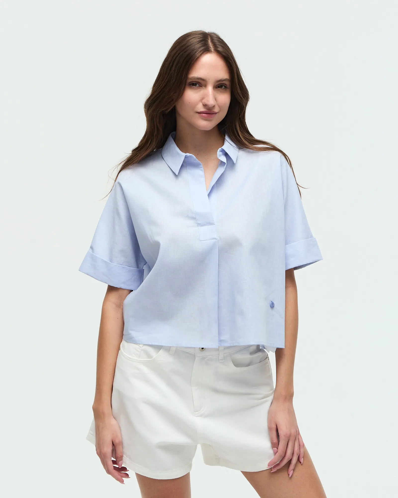 Camisa Santa Rosa Lino Celeste