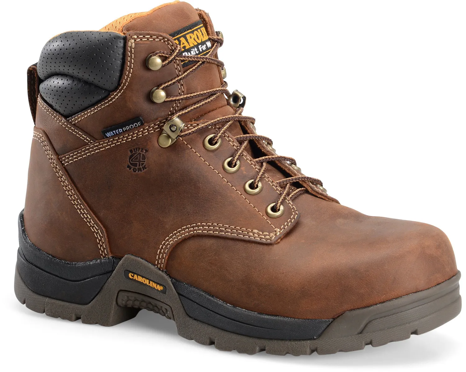 CAROLINA  Bruno Lo, Brown, Soft Toe, EH, WP, Slip Resistant, 6 Inch, Work Boot