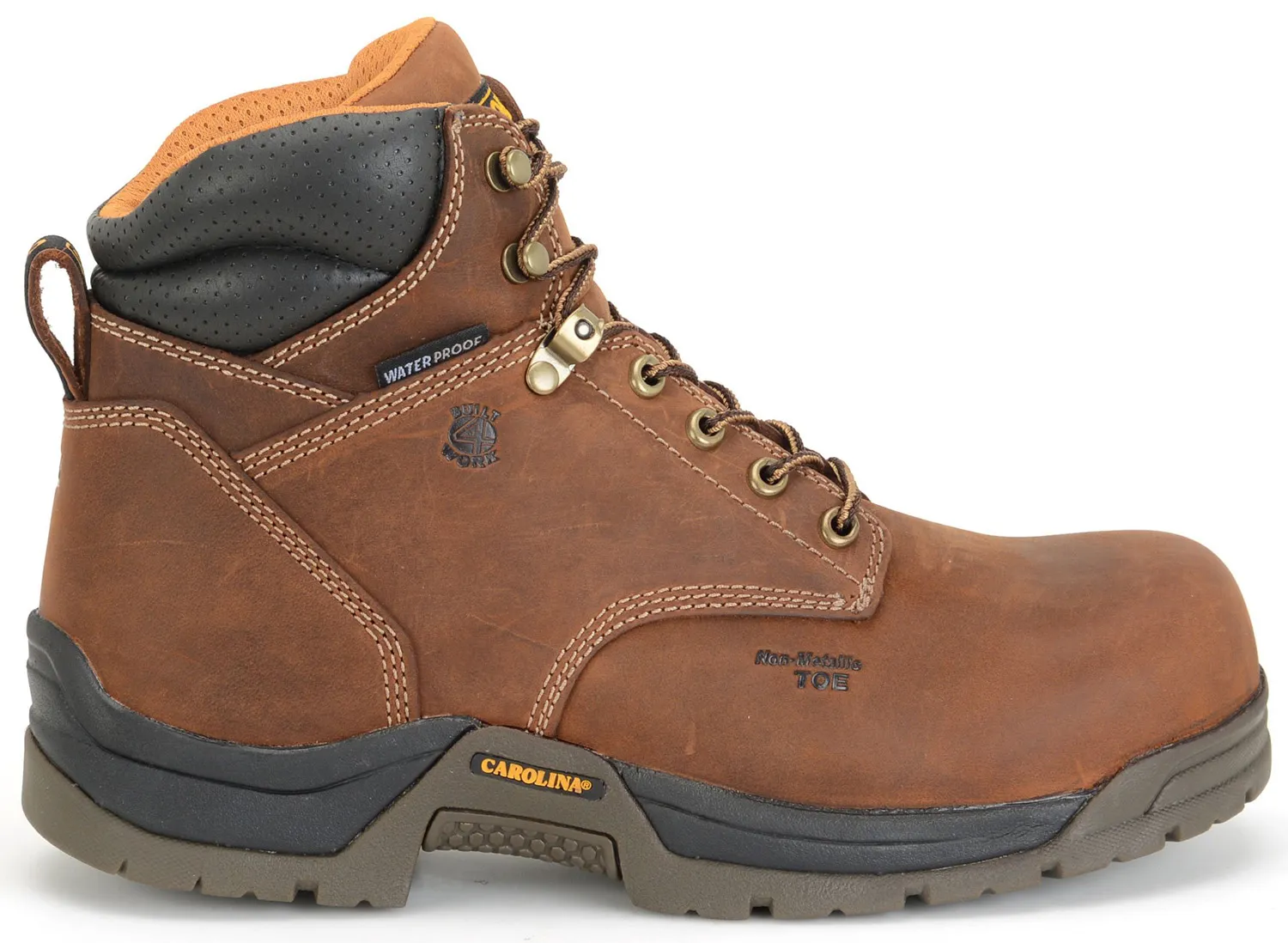 CAROLINA  Bruno Lo, Brown, Soft Toe, EH, WP, Slip Resistant, 6 Inch, Work Boot