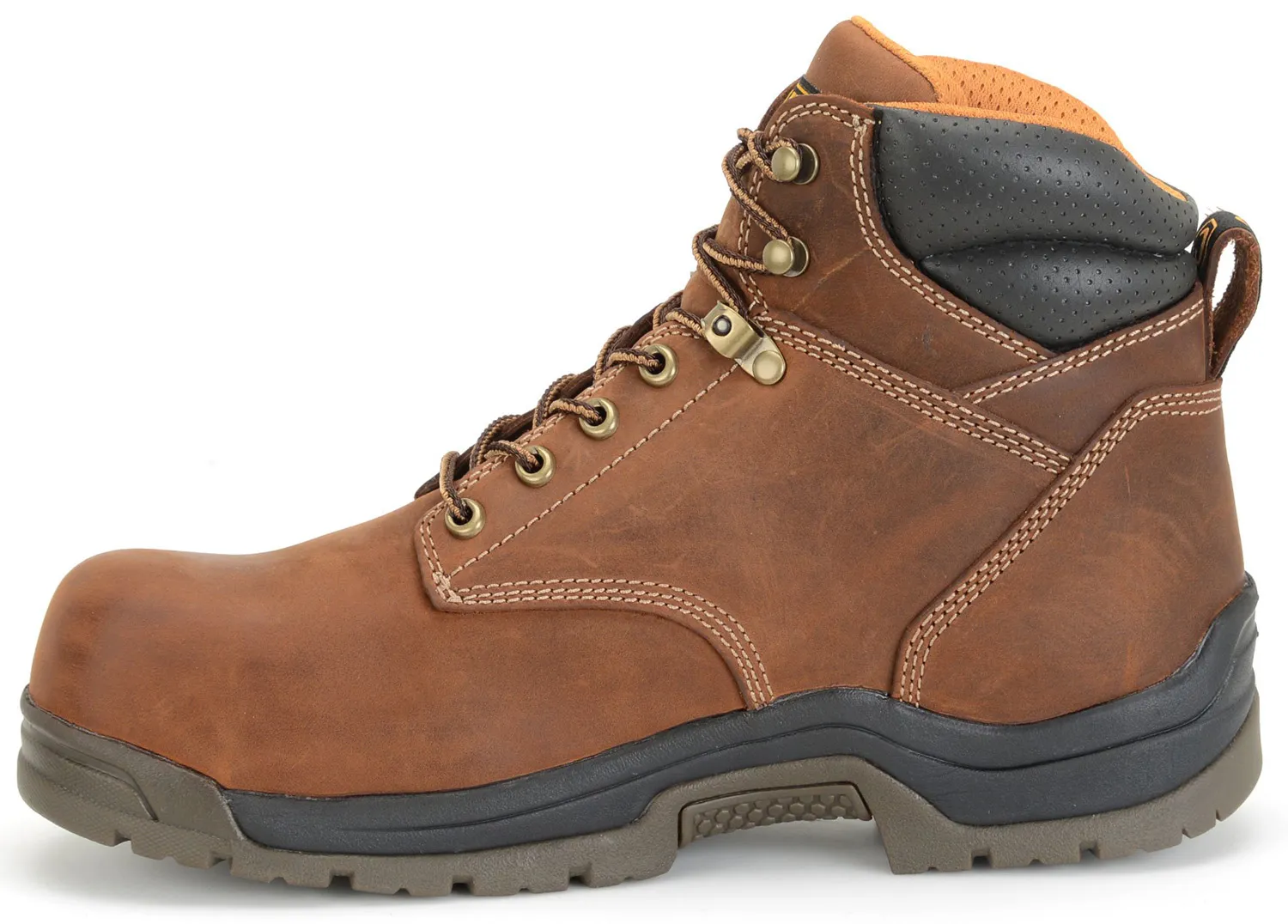 CAROLINA  Bruno Lo, Brown, Soft Toe, EH, WP, Slip Resistant, 6 Inch, Work Boot