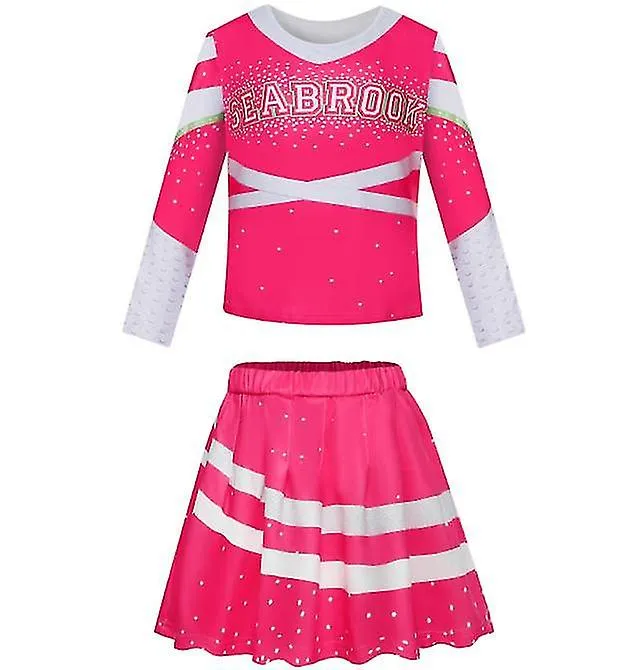 Cheerleader Costume For Girls With Pom Poms Cheerleading Outfit