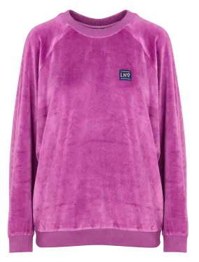 COME - Sudadera extragrande de algodón mezclado en violeta