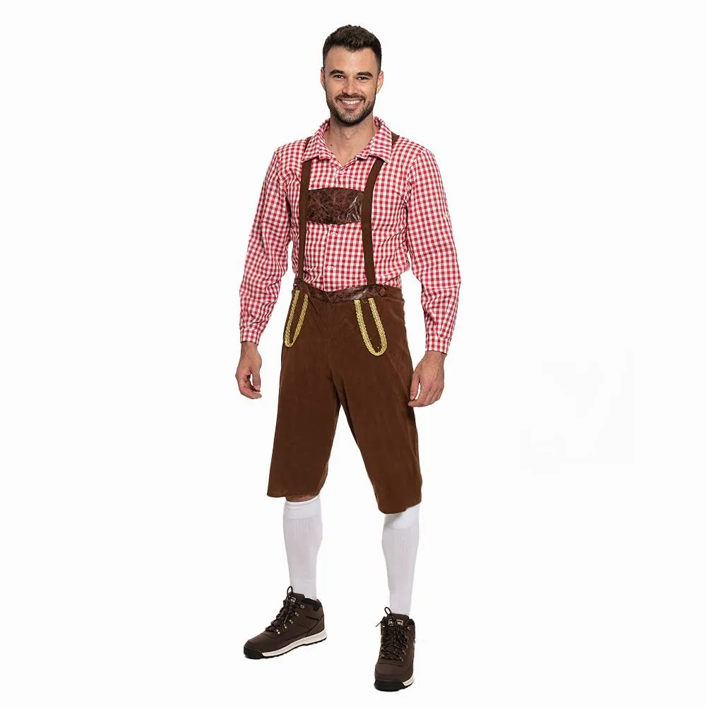 Conjunto de traje tradicional Hombre Disfraz de Oktoberfest MIESEPETER® rojo