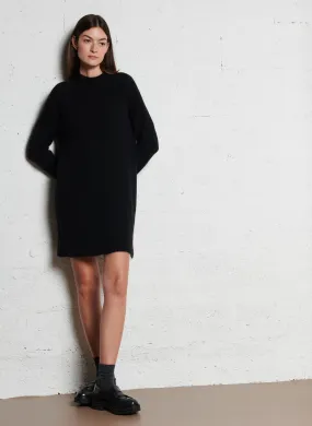 DES PETITS HAUTS BEMILIE - Vestido corto con cuello redondo en negro