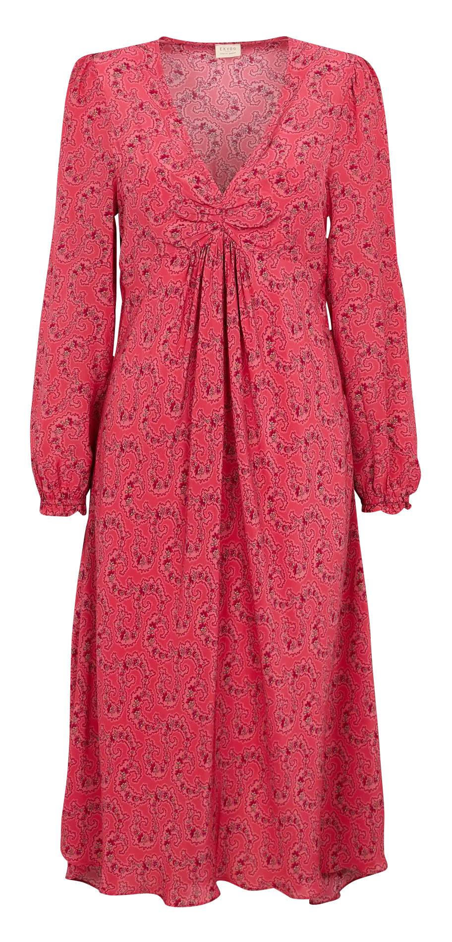 EKYOG PAIGE - Vestido con caída natural estampado en rosa