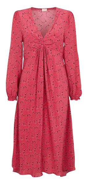 EKYOG PAIGE - Vestido con caída natural estampado en rosa