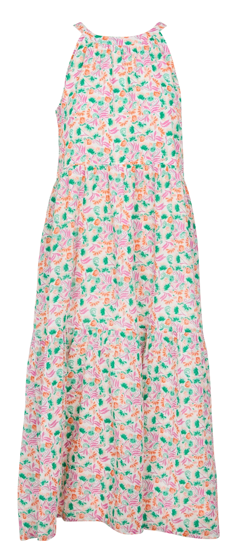 EKYOG PENELOP - Vestido cuello redondo con estampado floral en algodón orgánico en rosa