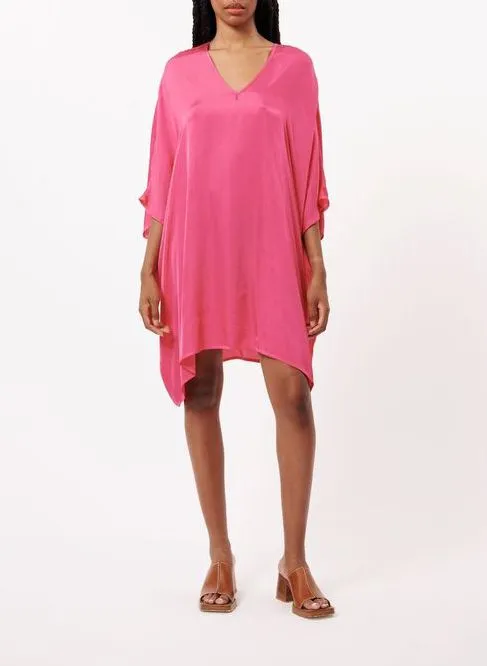 FRNCH POPPY - Vestido corto holgado efecto murciélago en rosa