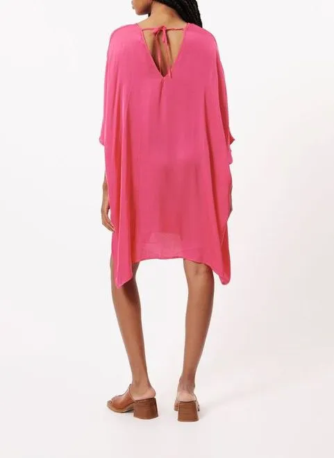 FRNCH POPPY - Vestido corto holgado efecto murciélago en rosa