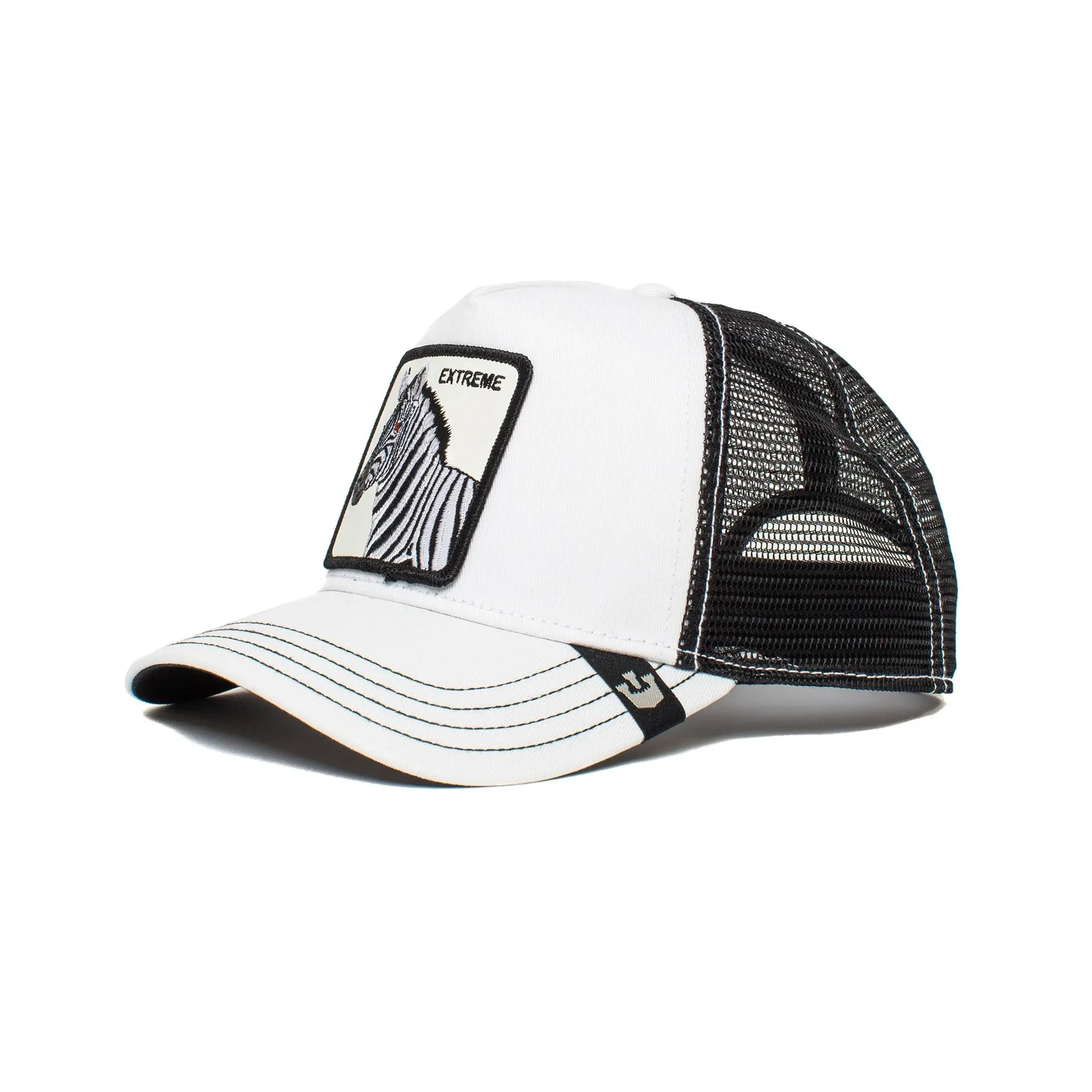 Gorra animales GOORIN BROS Ajustable y rejilla Trucker Horse EXTREME  White -black zebra blanca