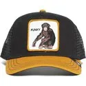 Gorra Animales GOORIN BROS funky ajustable y rejilla negra y amarillo -mono