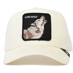 Gorra animales GOORIN BROS LOBO Trucker rejilla/ajustable Lone Wolf blanca