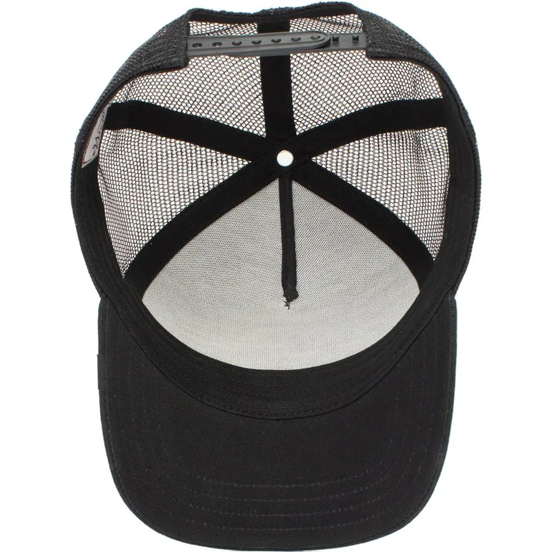 Gorra Animales GOORIN BROS RAGING BUTCH TRUCKER negra rejilla, ajustable con parche toro