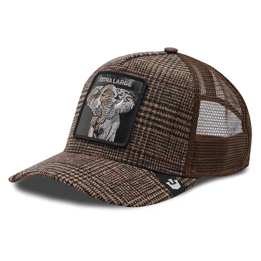 Gorra Animales GOORIN BROS rejilla y ajustable IN THE ROOM-elefante color BROWN -cuadro ingles marrón