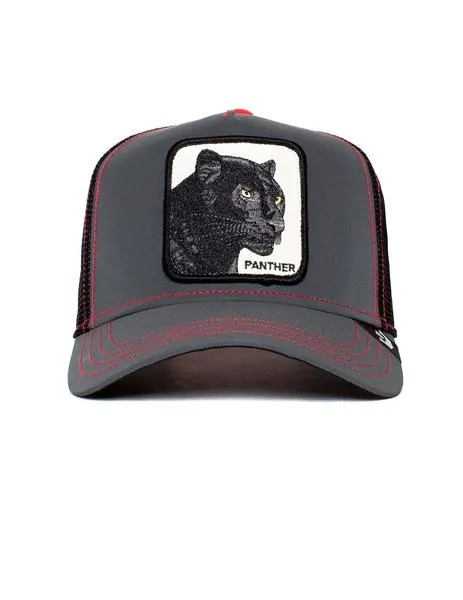 Gorra Animales GOORIN BROS rejilla y ajustable TRUCKER Panther nights /Pantera negro-rojo