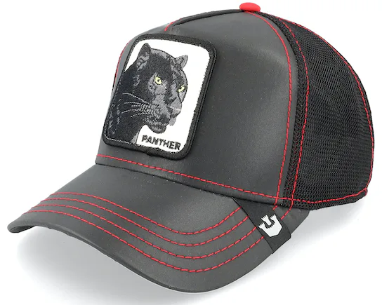 Gorra Animales GOORIN BROS rejilla y ajustable TRUCKER Panther nights /Pantera negro-rojo