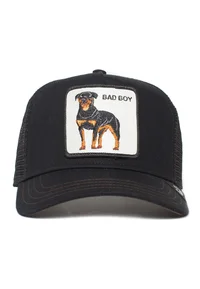 Gorra Animales GOORIN BROS THE BADDEST BOY con rejilla ajustable con parche de perro Color negroangeles natgorra naranja