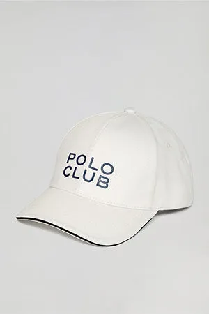 Gorra blanca con parche engomado block Polo Club