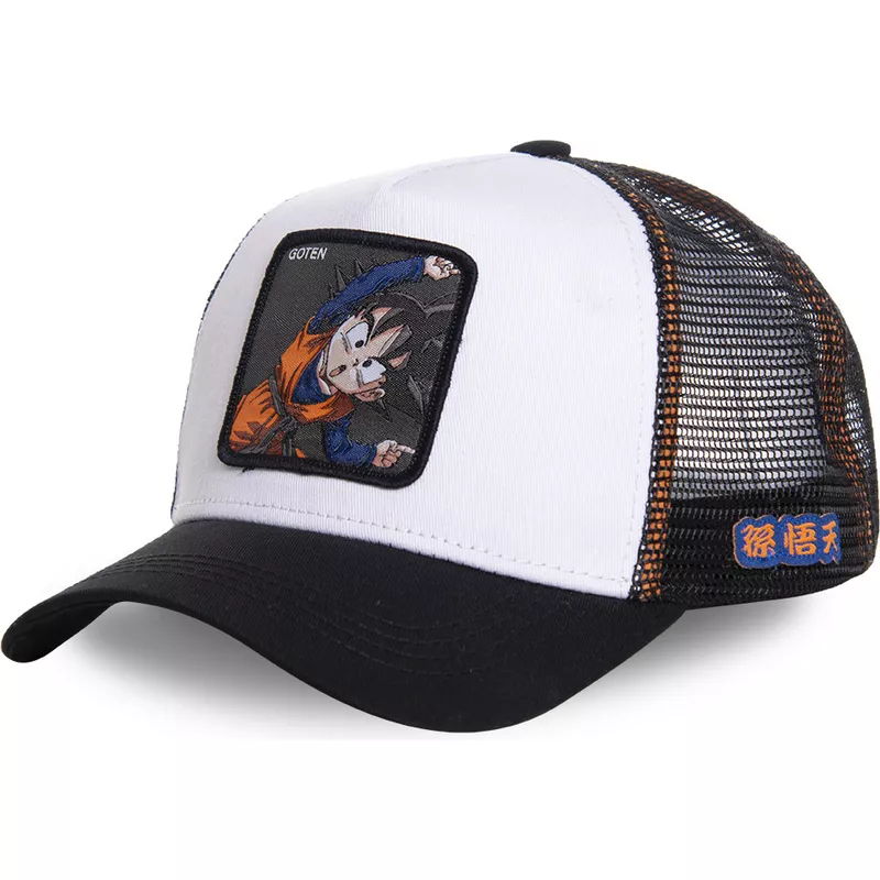 Gorra CAPSLAB rejilla y ajustable trucker CHA2 Hot Wheels color blanca y negra