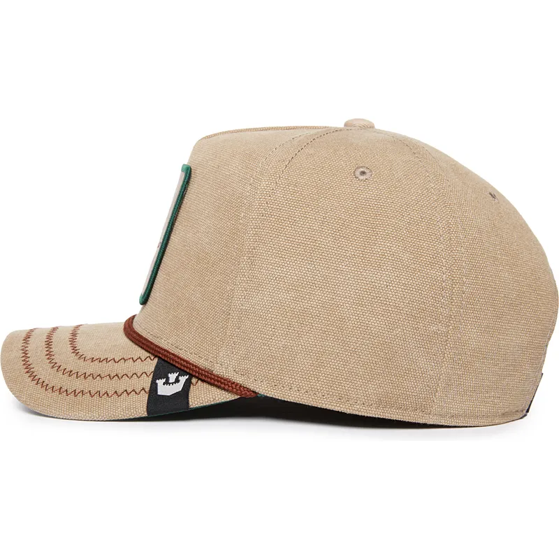 Gorra curva beige snapback pato Lucky Duck Canvas The Farm de Goorin Bros.