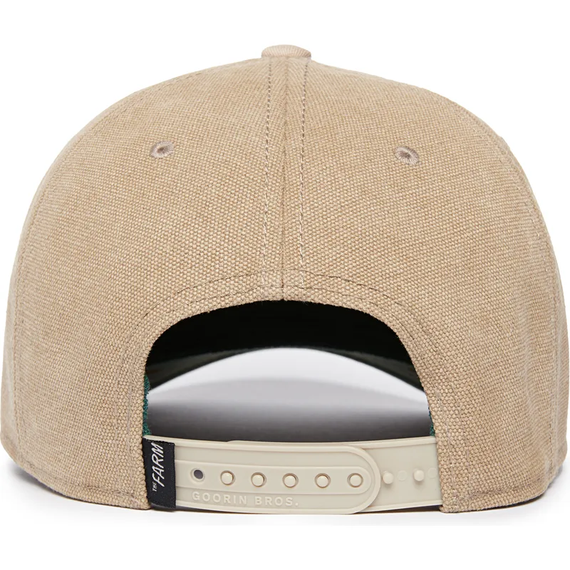 Gorra curva beige snapback pato Lucky Duck Canvas The Farm de Goorin Bros.