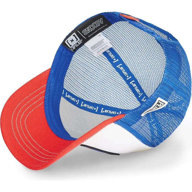 Gorra curva CAPSLAB rejilla y ajustable Trucker PEANUTS ref- cl/pea3/1/cas/va2 SNOOPY rojo blanco azul