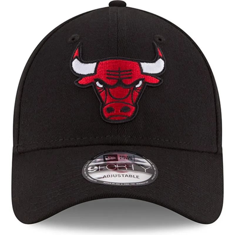 Gorra curva negra ajustable 9FORTY The League de Chicago Bulls NBA de New Era